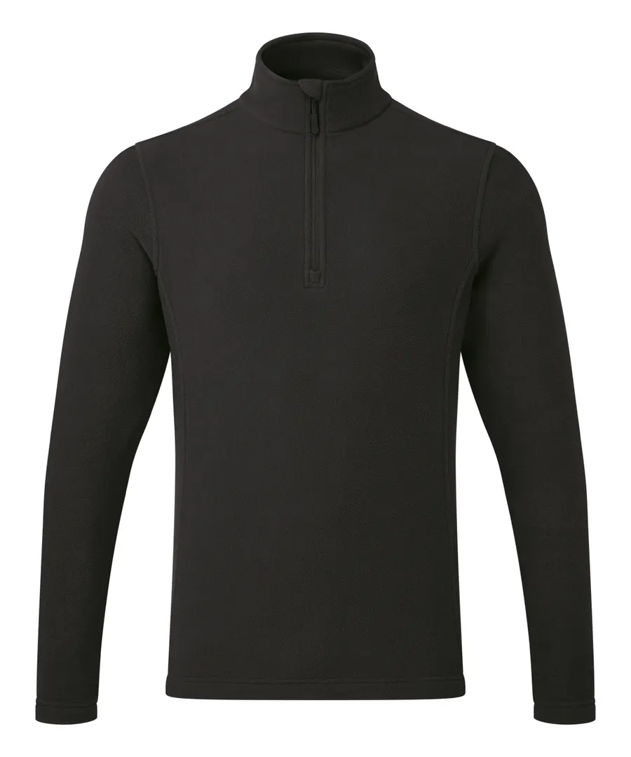 Unisex ‘Recyclight’ 1/4 zip microfleece – Black