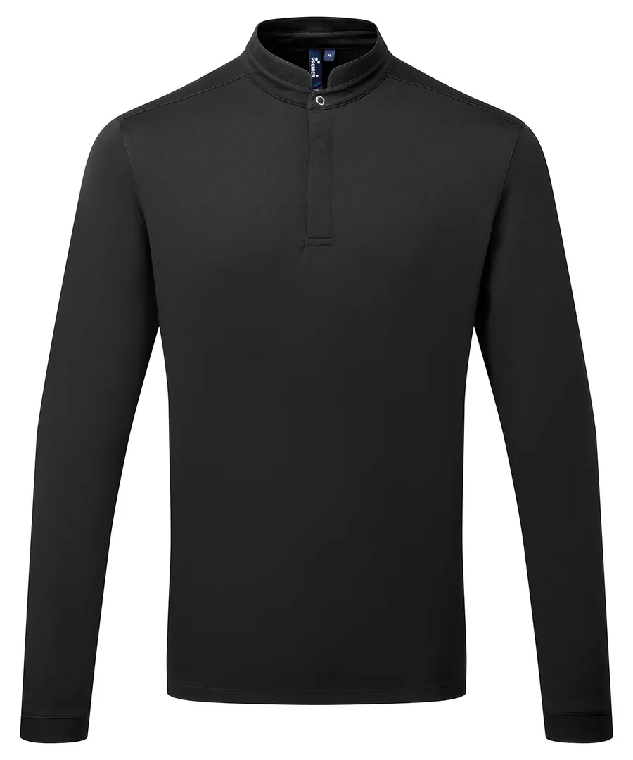 Essential Coolchecker® long sleeve chef’s shirt – Black