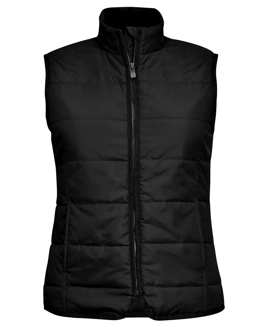 Women’s Hudson – horizontal quilted gilet – Black