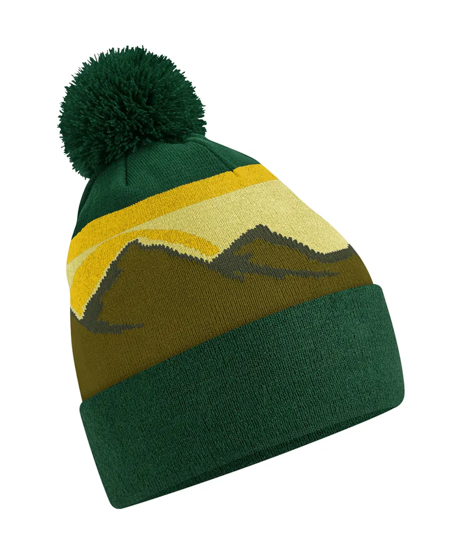 Mountain peaks pom pom beanie – Alpine Peaks