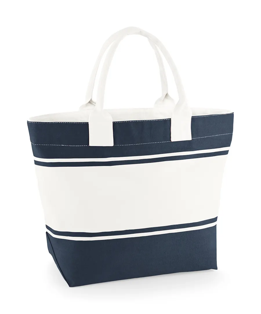 Canvas deck bag – Navy/Off White