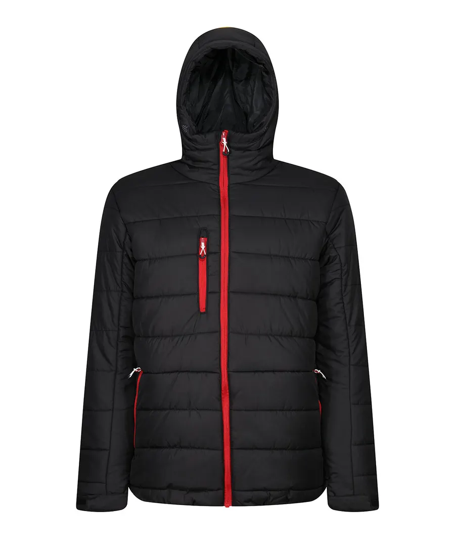 Navigate thermal hooded jacket – Black/Classic Red