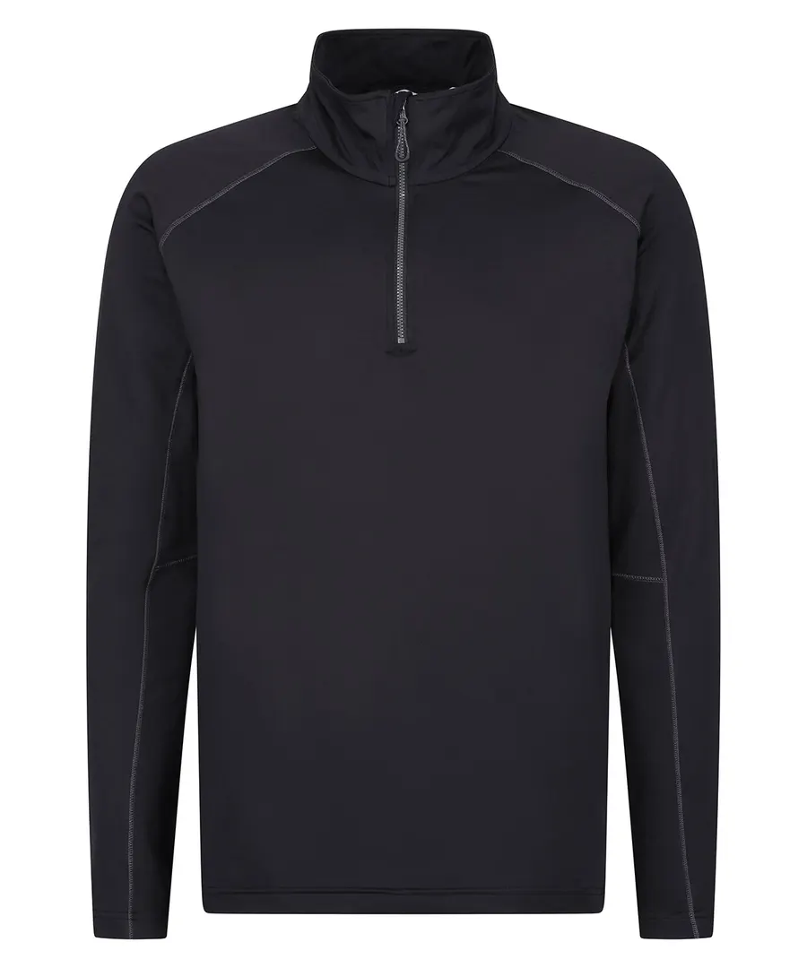 Core stretch half-zip mid-layer – Black