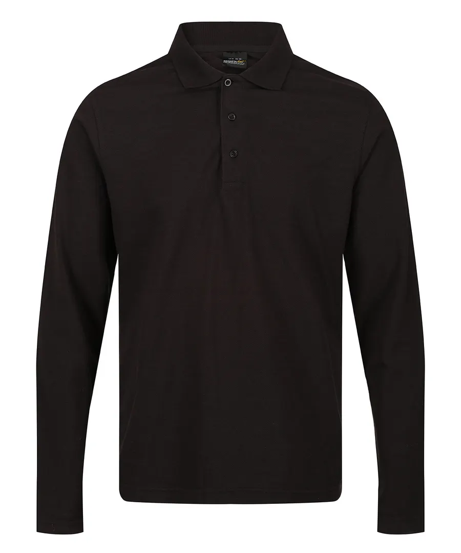 Pro 65/35 long sleeve polo – Black