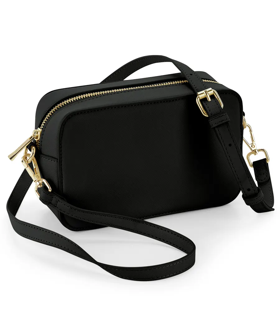Boutique structured cross body bag – Black