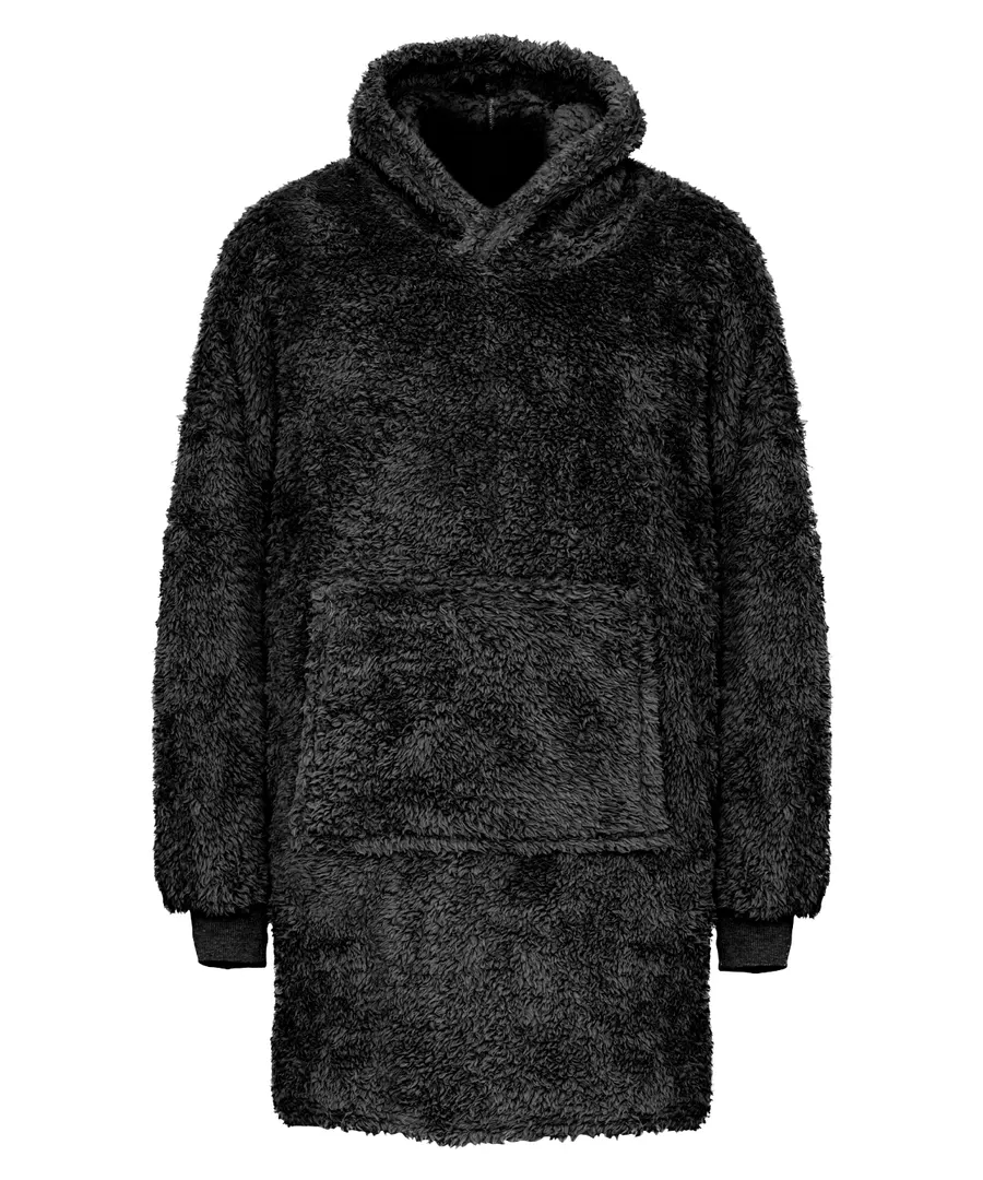 The Ribbon teddy bear fabric hoodie – Black