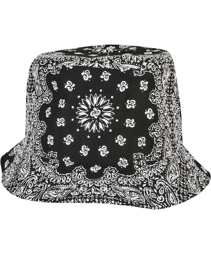 Bandana print bucket hat (5003BP) – Black
