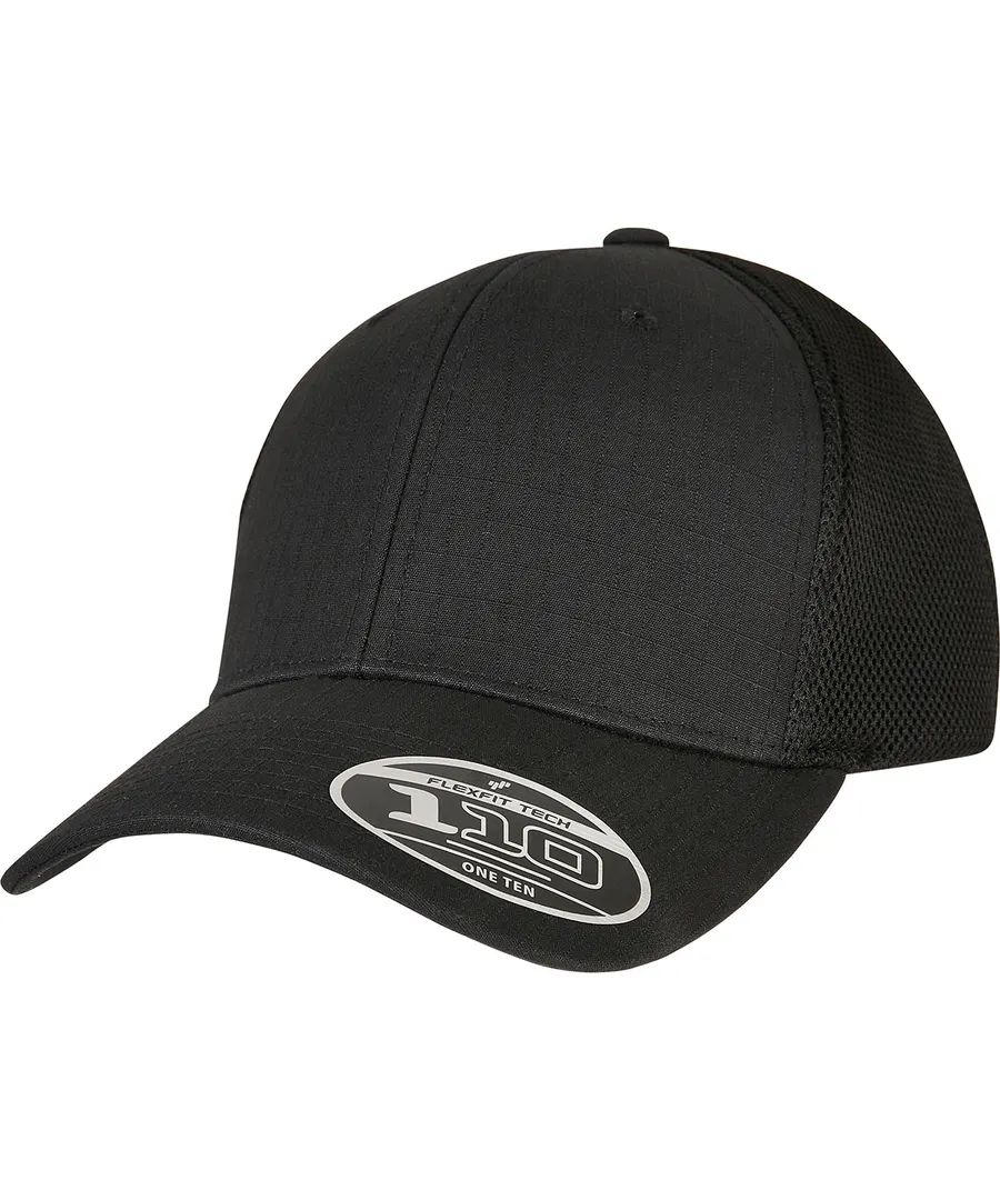110 Flexfit Ripstop mesh cap (110RM) – Black