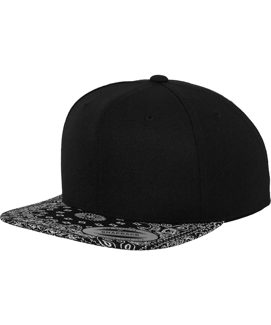 Bandana snapback (6089BD) – Black/Paisley