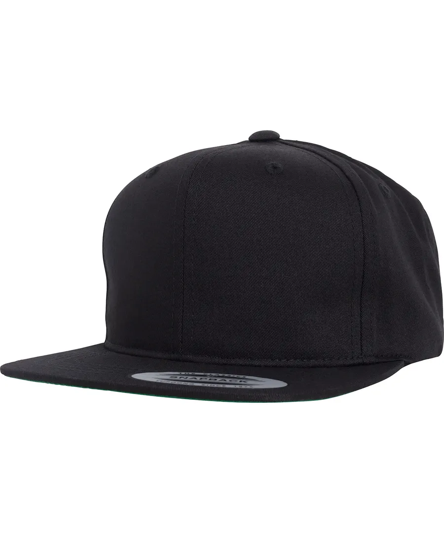 Pro-style twill snapback youth cap (6308) – Black