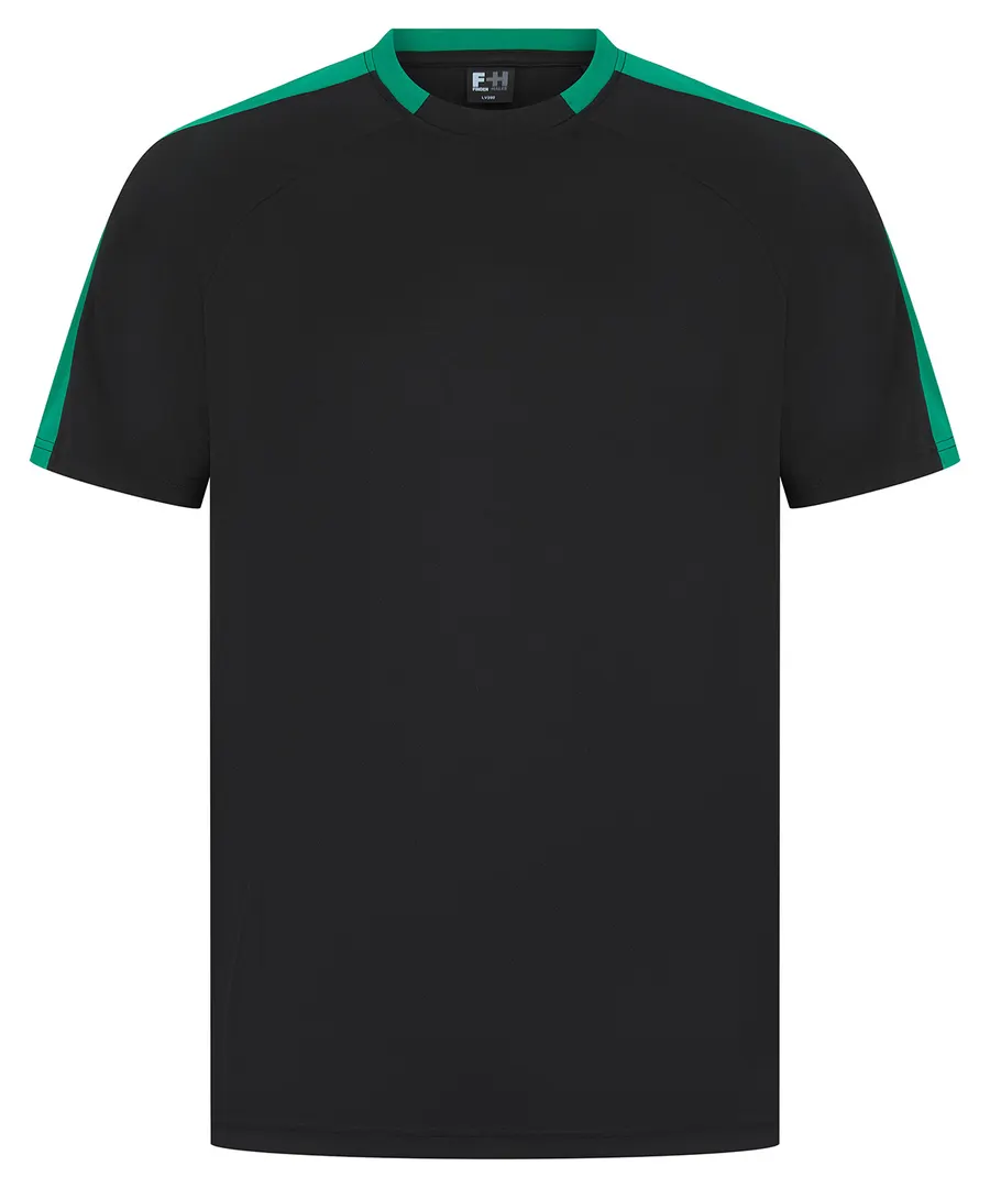 Unisex team t-shirt – Black/Emerald
