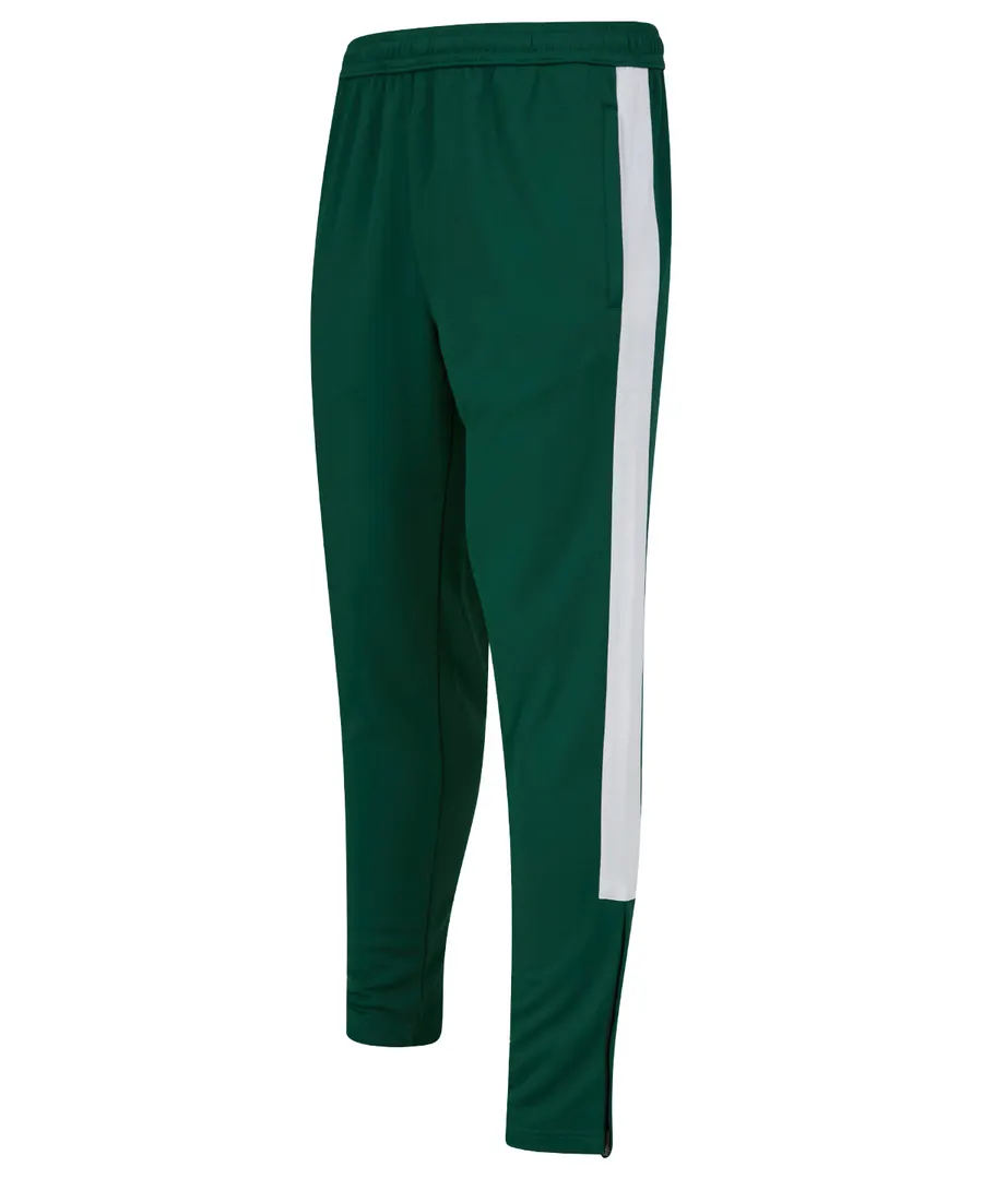 Knitted tracksuit pants – Bottle/White