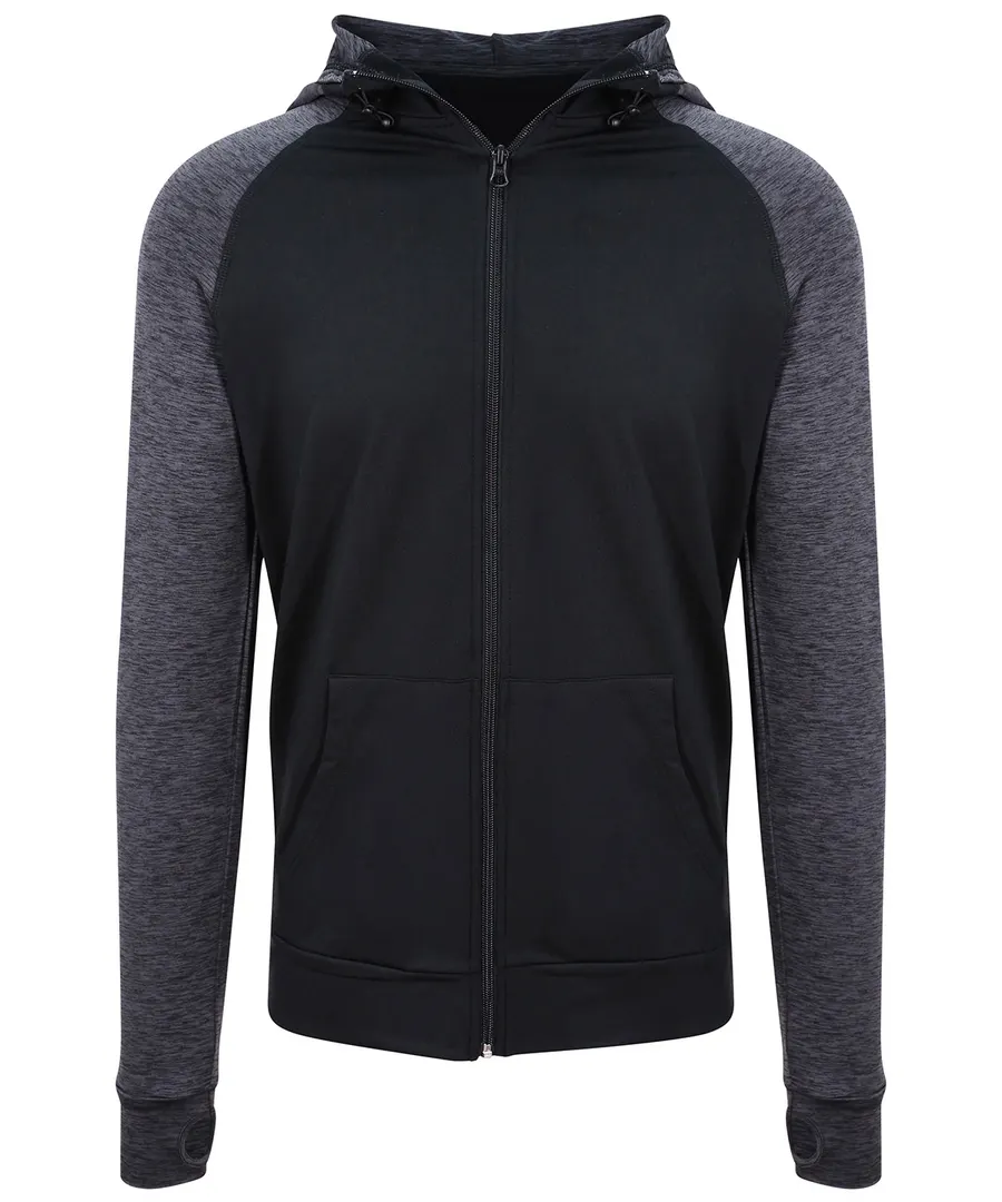 Cool contrast zoodie – Black/Black Slate Melange