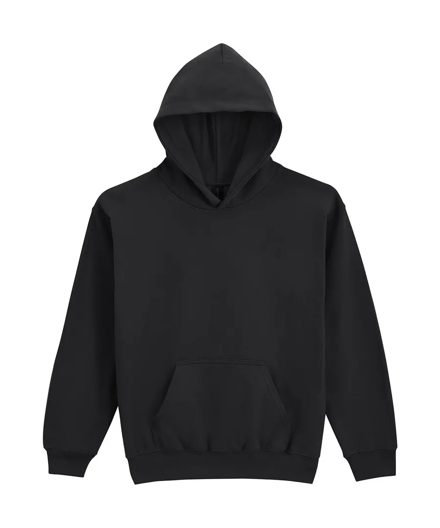 Softstyle™ midweight fleece youth hoodie – Black