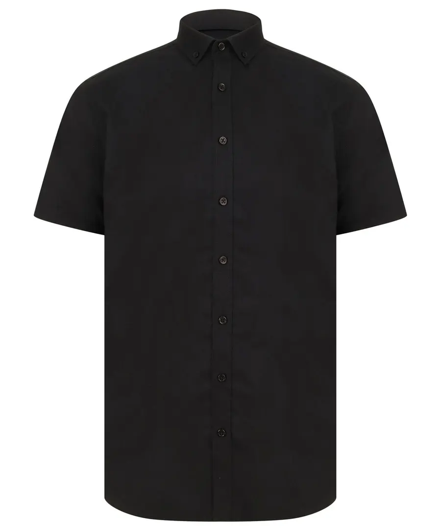 Modern short sleeve Oxford shirt – Black