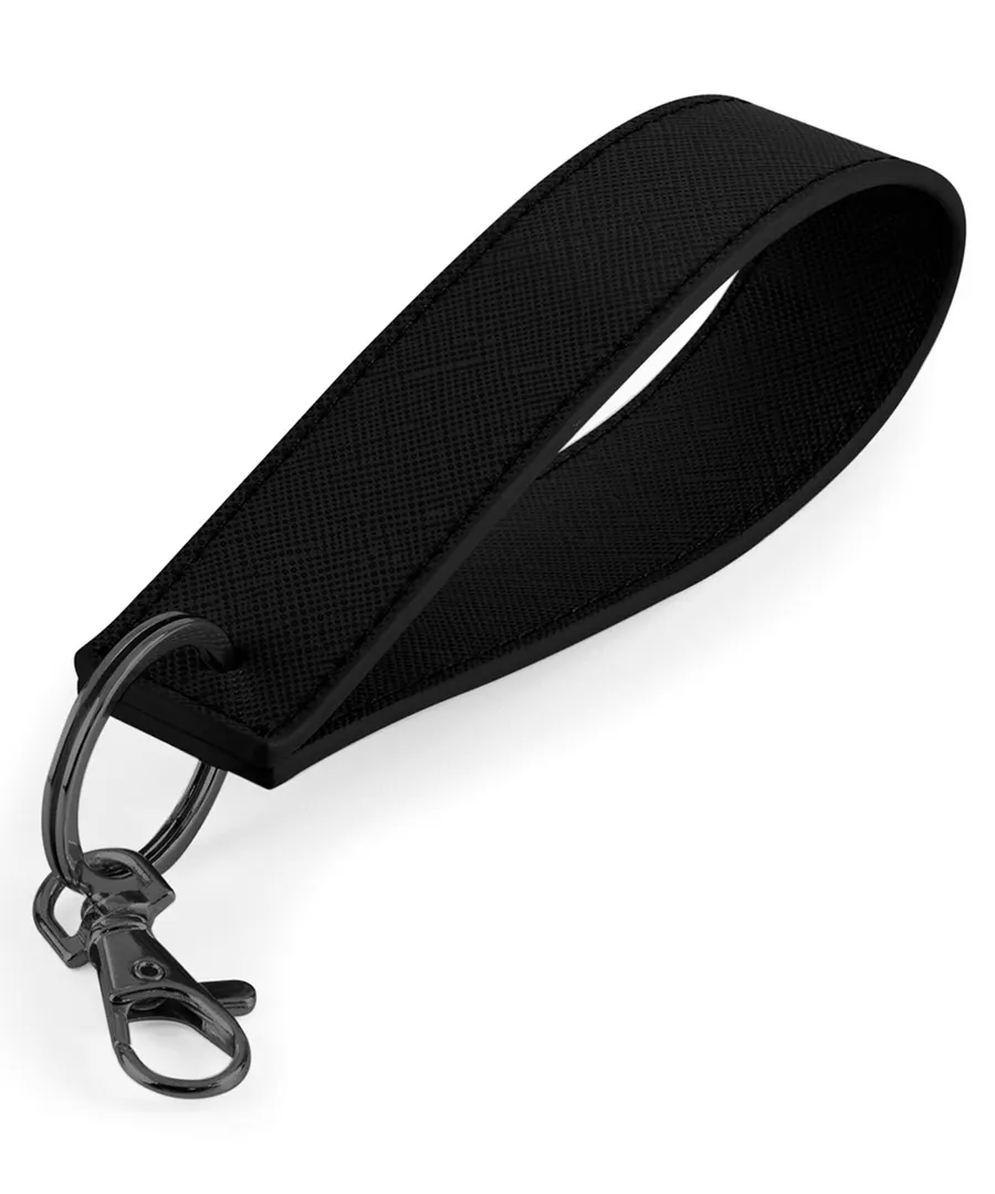 Boutique wristlet keyring – Black/Black
