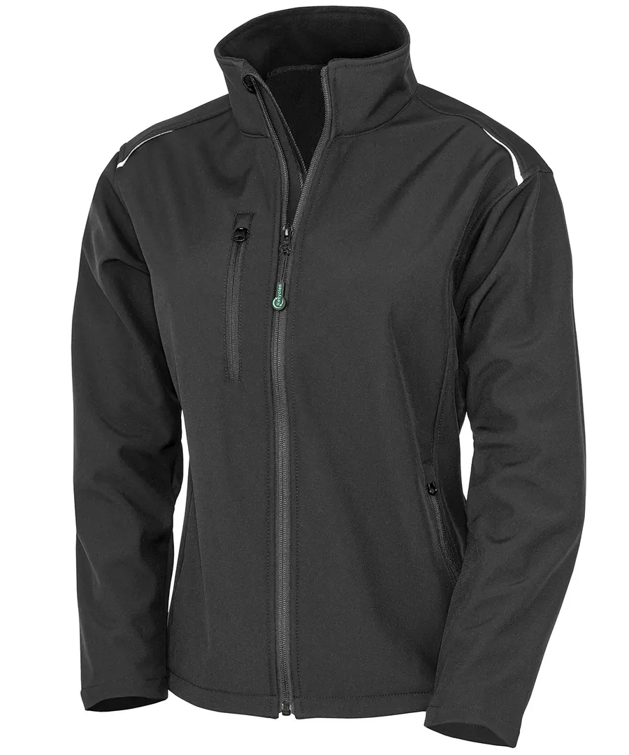 Women's recycled 3-layer printable softshell jacket – Black
