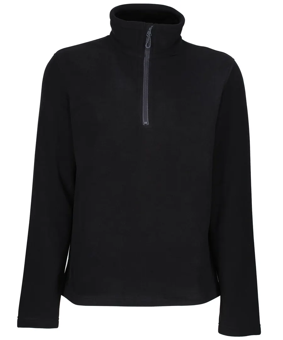 Honestly made recycled half zip fleece – Black