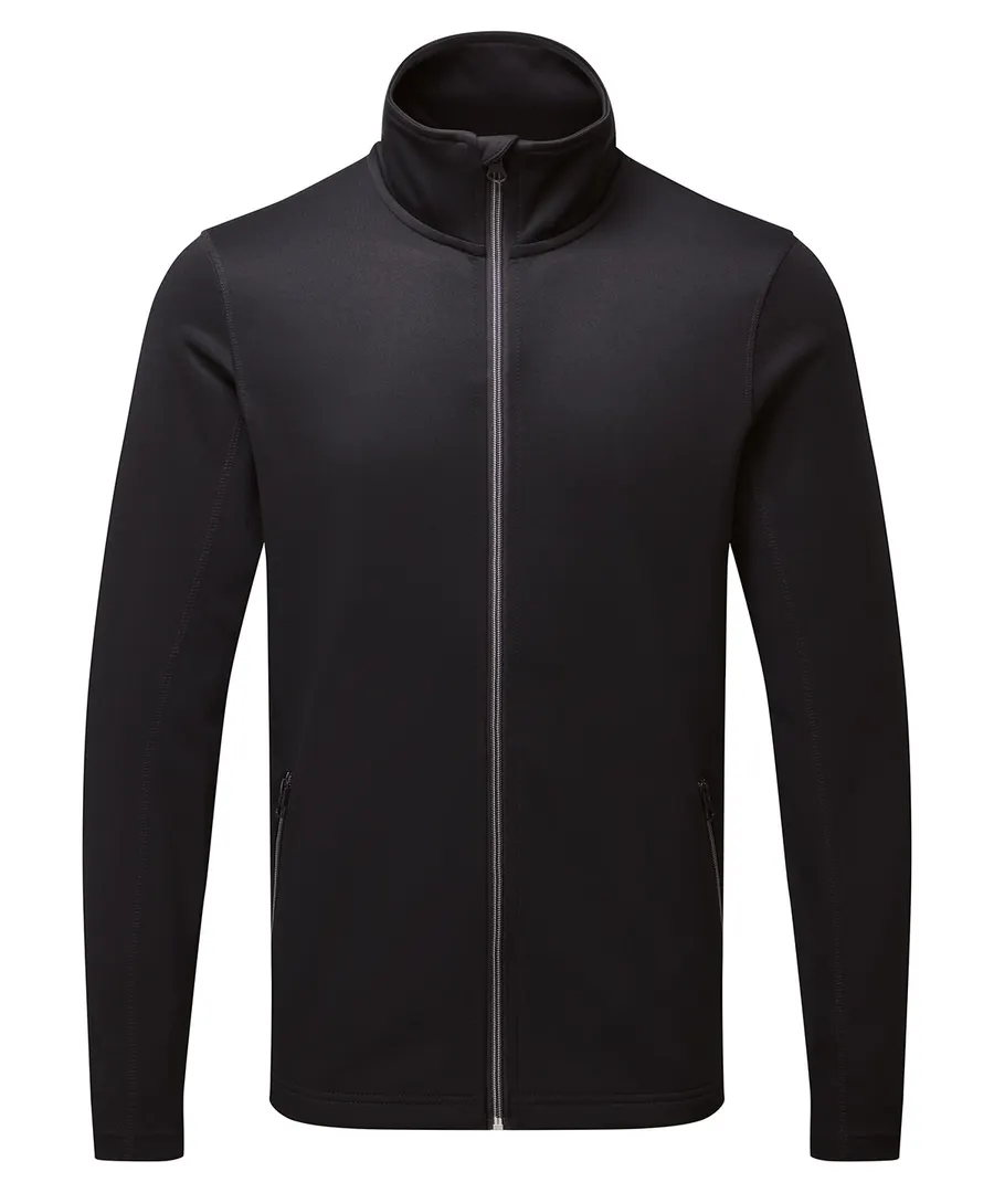 Men's spun dyed sustainable zip-through sweatshirt – Black
