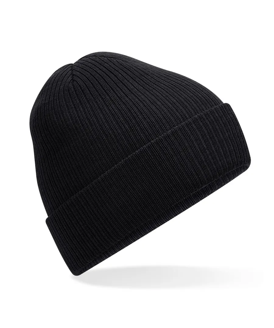 Polylana® ribbed beanie – Black