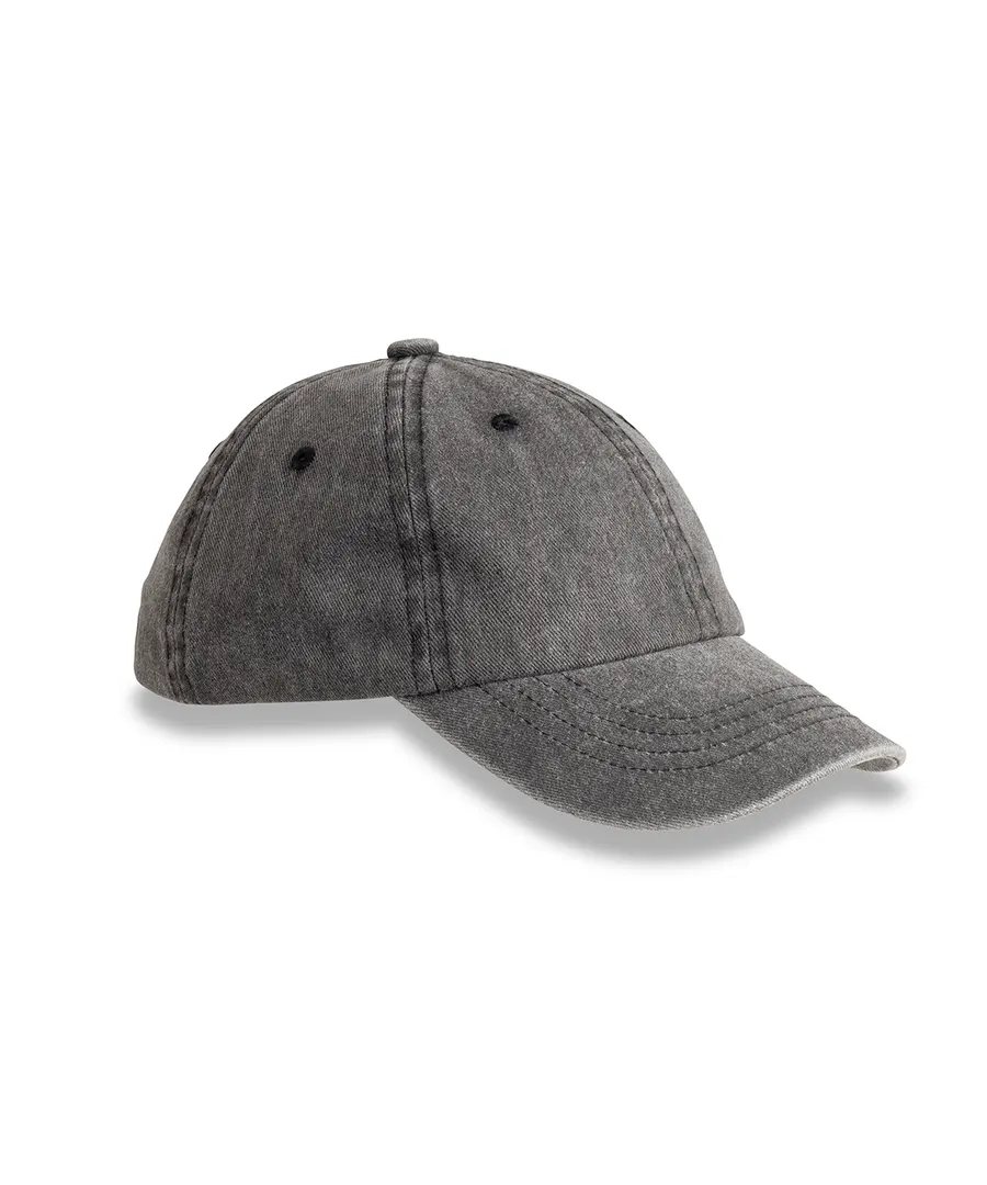 Junior pure cotton vintage cap – Vintage Black