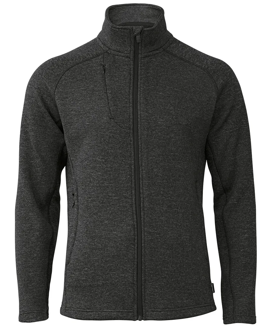 Montana – knitted fleece jacket – Dark Grey Melange