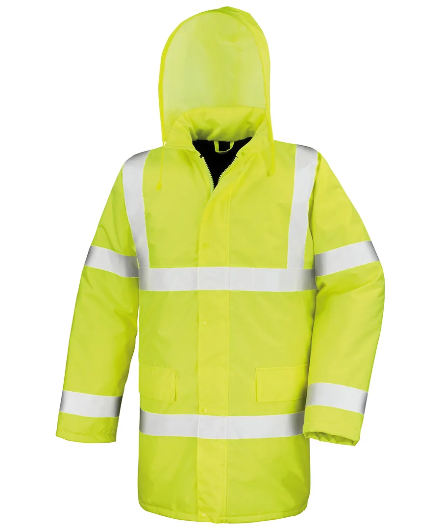 Core safety high-viz coat – Hi-Viz Yellow