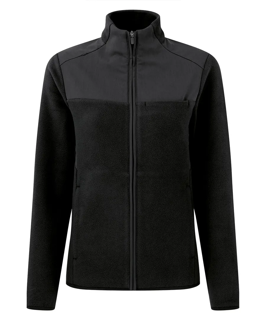 'Agility' women's panelled fleece jacket – Black