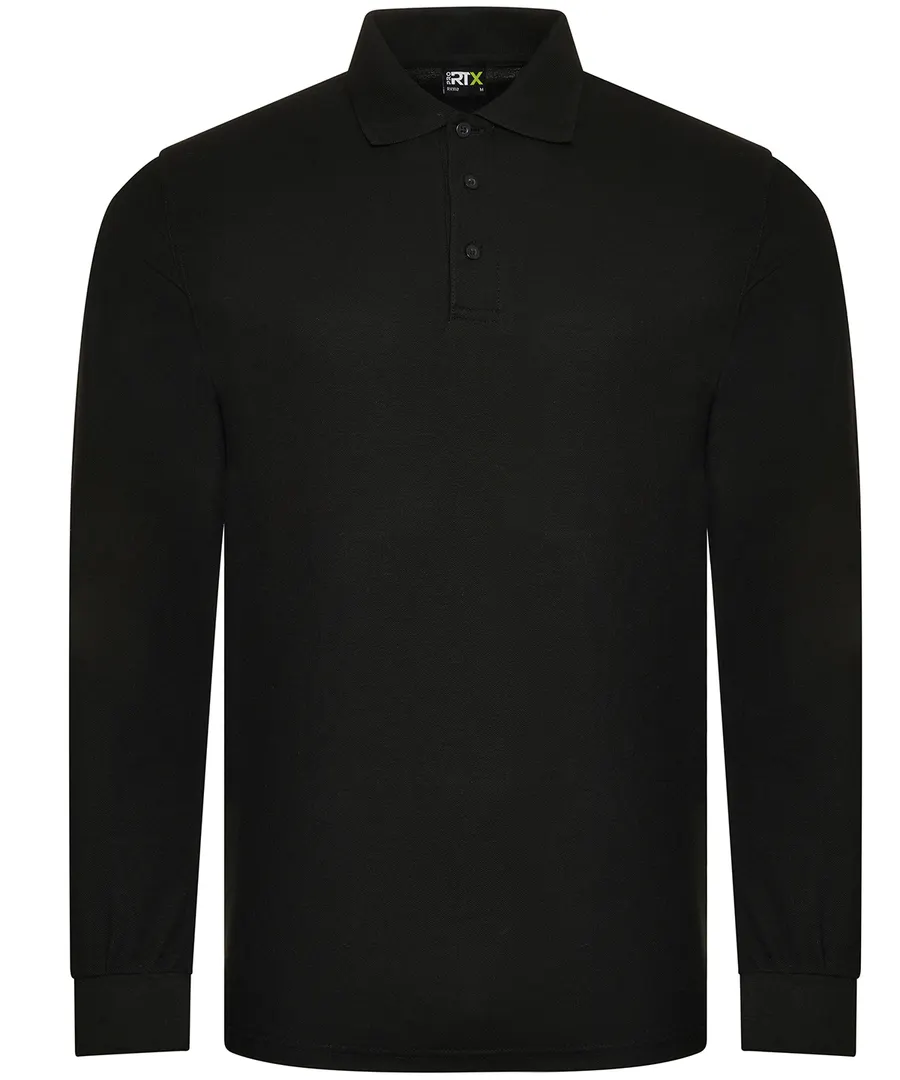 Pro long sleeve polo – Black
