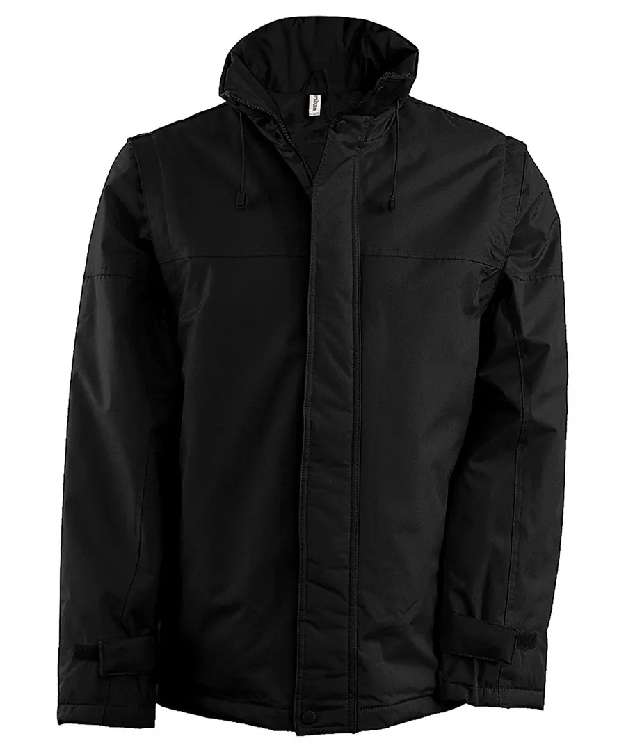 Detachable-sleeved blouson jacket – Black/Black