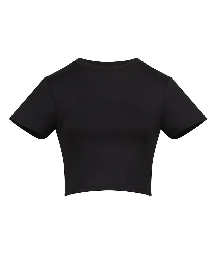 Women’s recycled cropped T – Jet Black