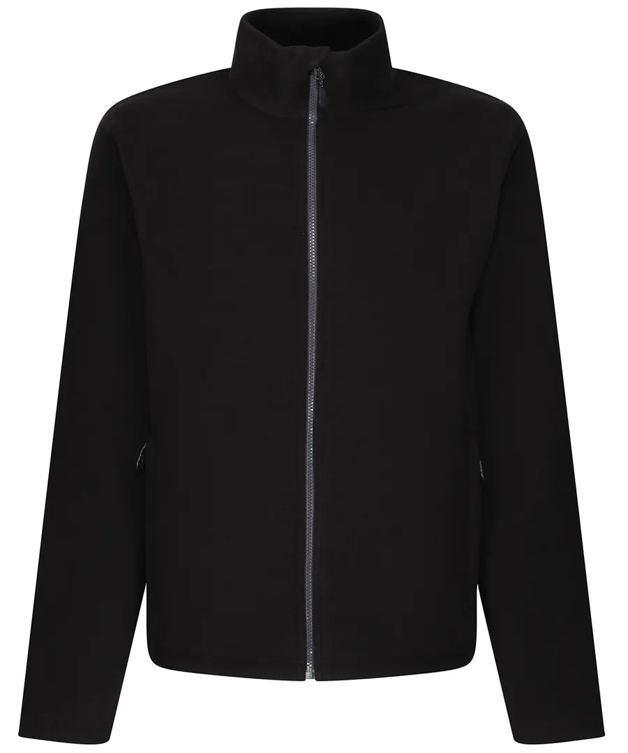 Honestly made recycled full zip microfleece – Black