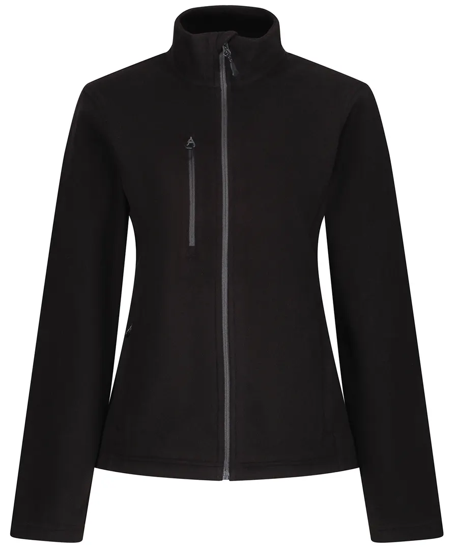 Women's Honestly made recycled full zip fleece – Black