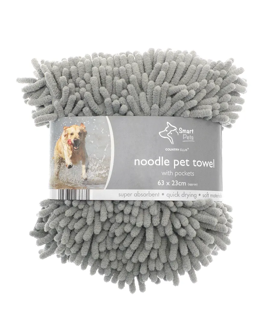 Noodle pet towel – Grey
