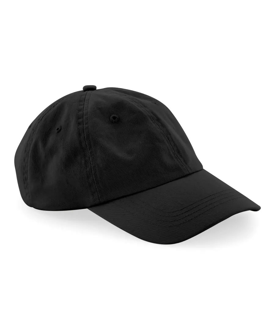 Organic cotton 6-panel dad cap – Black