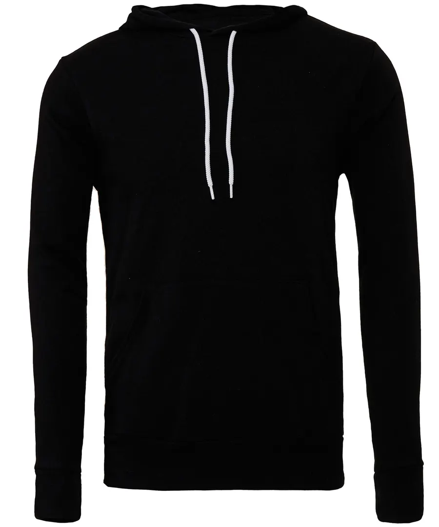 Unisex polycotton fleece pullover hoodie – Black