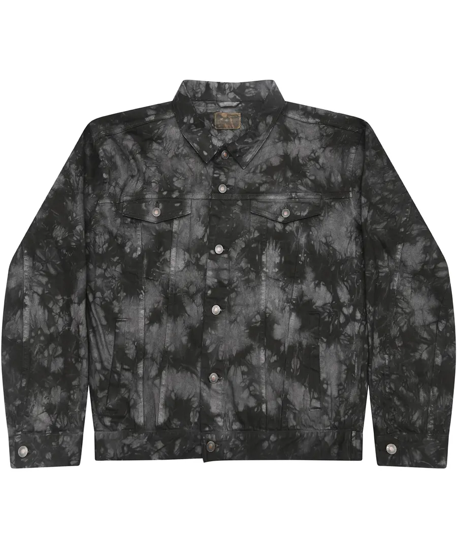 Tie-dye denim jacket – Crystal Black