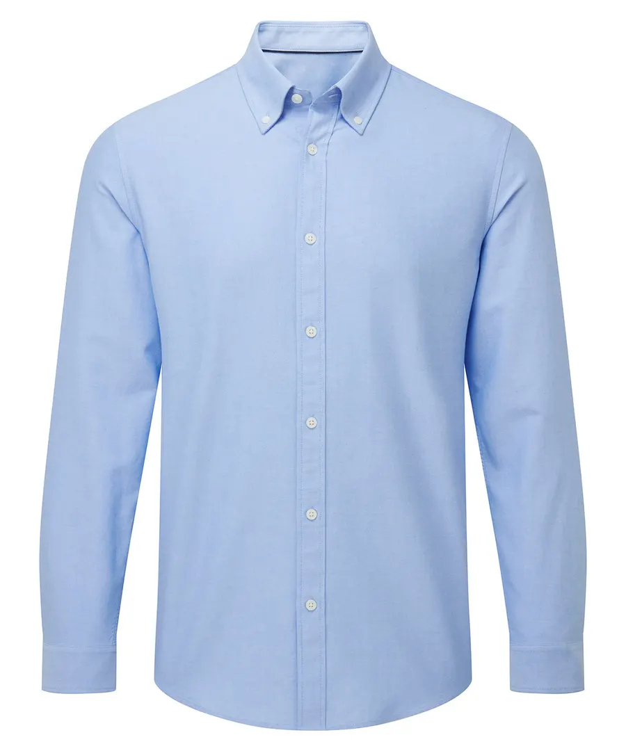 Men’s cotton long sleeve Oxford shirt – Light Blue