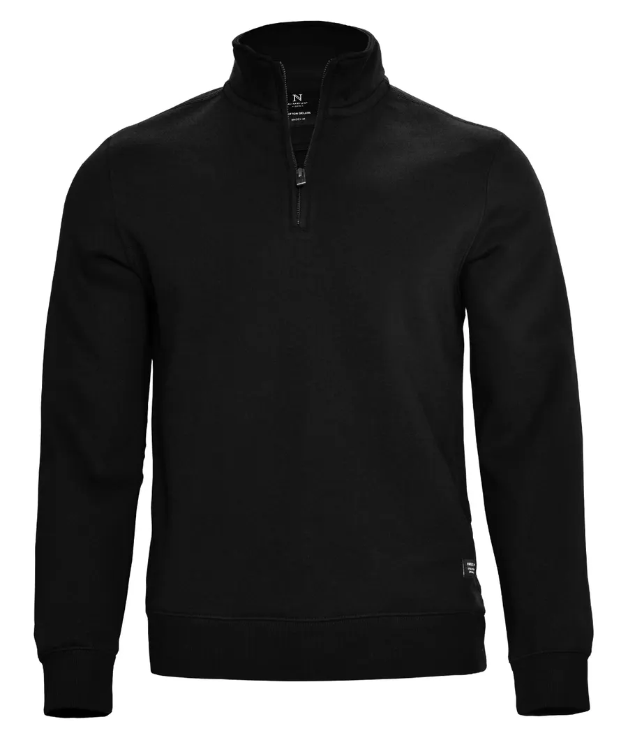 Glendale unisex 1/4-zip sweatshirt – Black