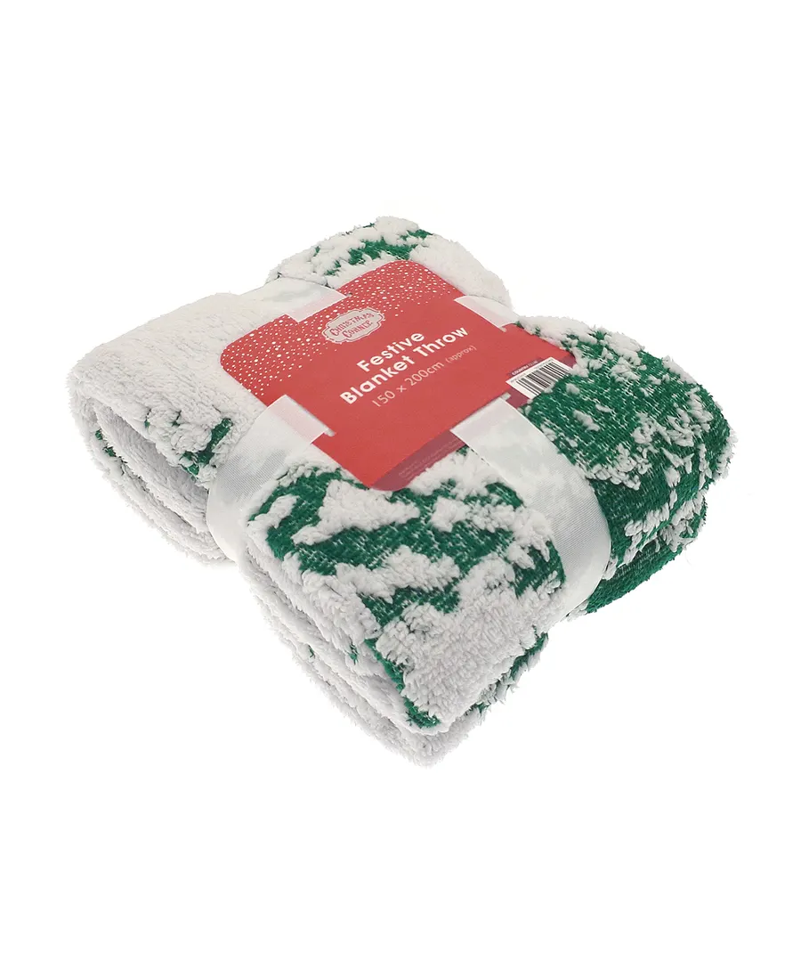 Christmas tree jacquard sherpa throw – Christmas Tree