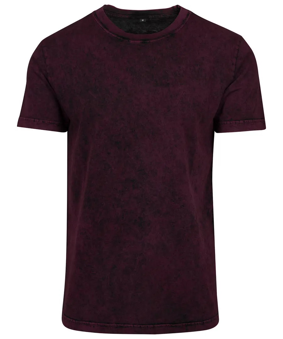 Acid washed tee – Berry/Black