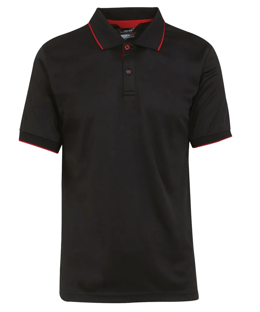 Navigate short sleeve polo – Black/Classic Red