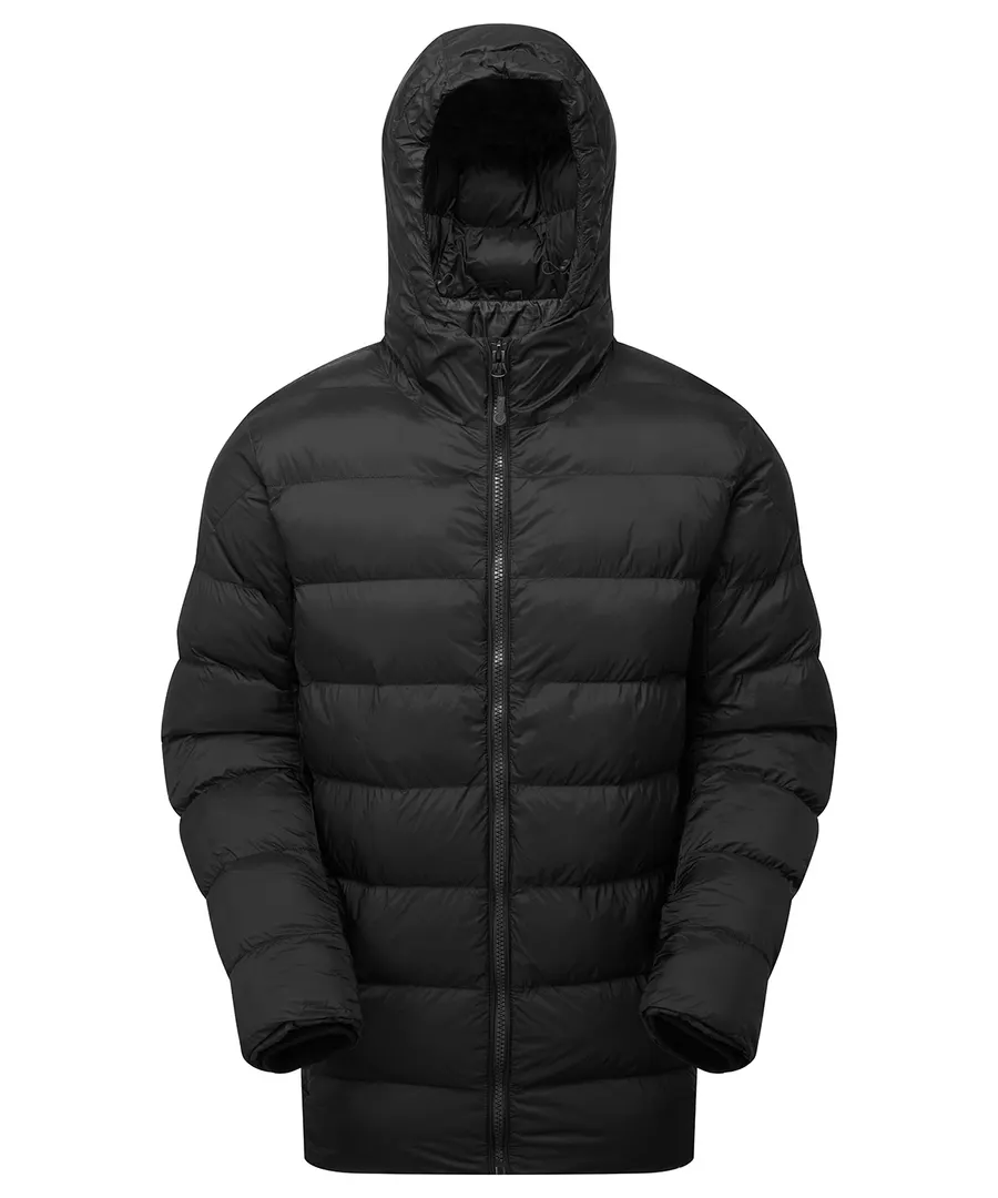 Solitude recycled hooded jacket – Black