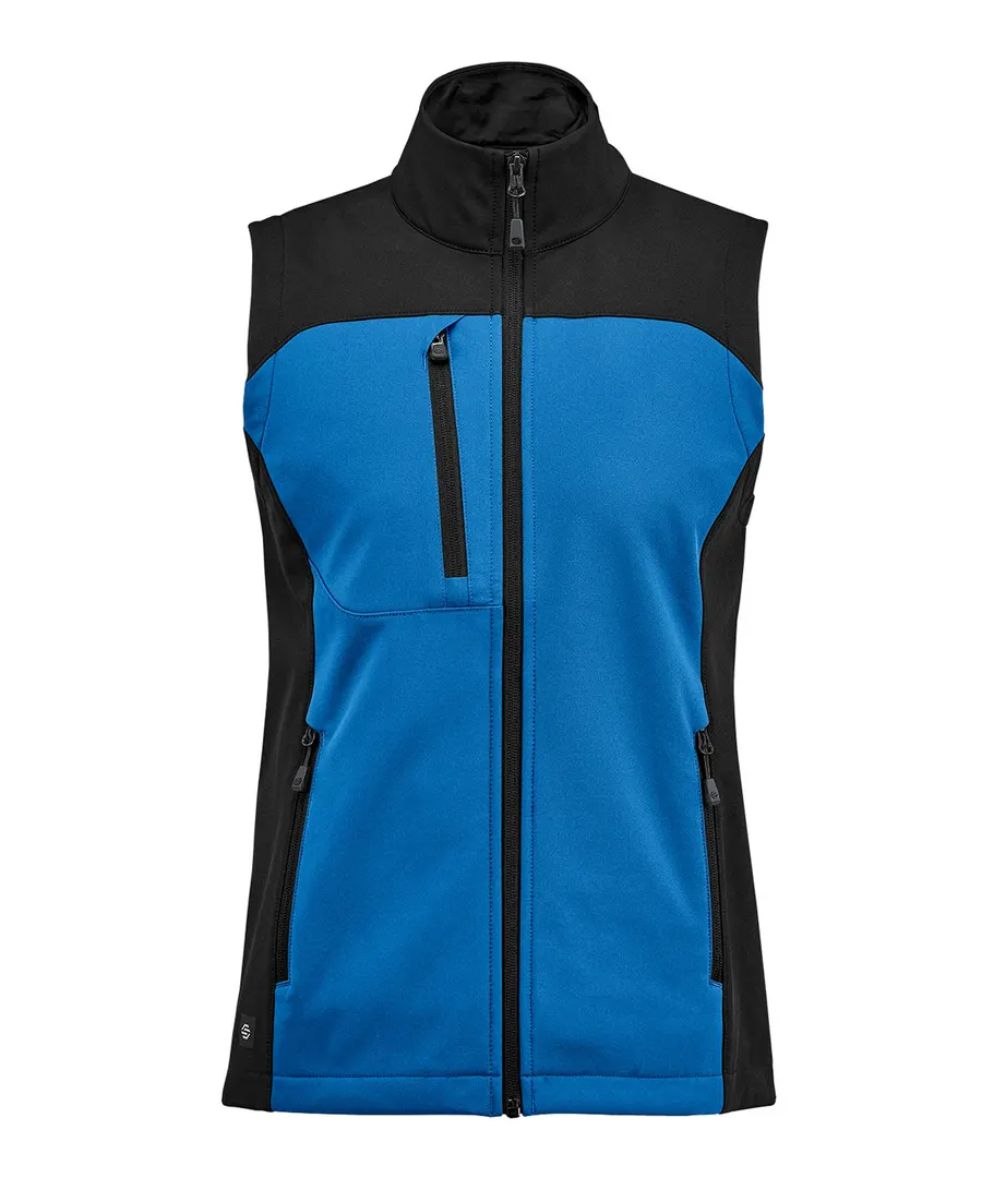 Women’s Cascades softshell vest – Azure Blue/Black