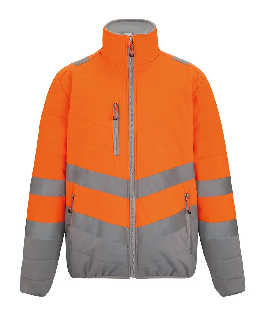Hi-vis two-tone thermal jacket – Orange