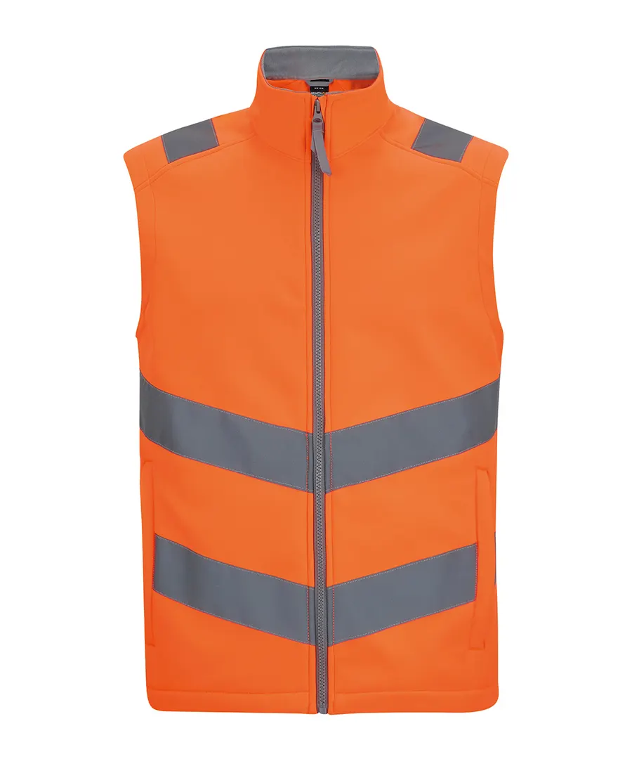 Hi-vis Pro contract Ablaze softshell bodywarmer – Orange
