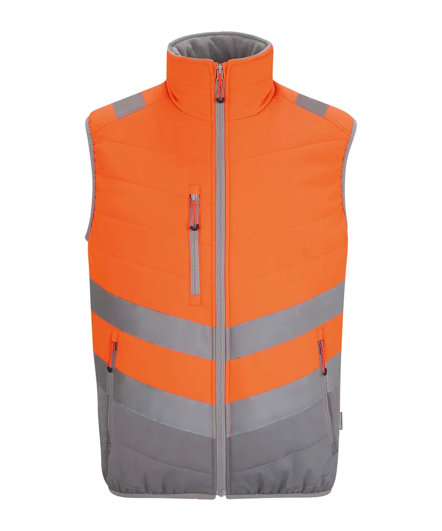 Hi-vis two-tone thermal bodywarmer – Orange