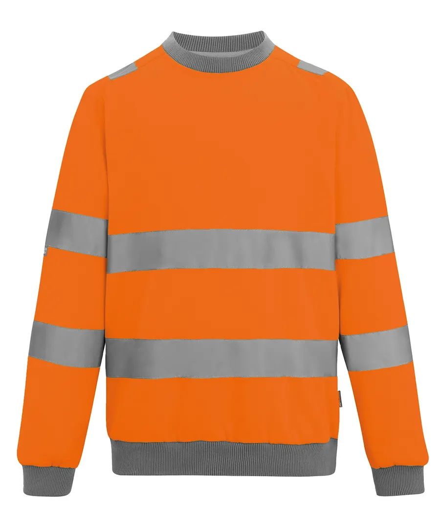 Hi-vis Pro contrast crew neck sweatshirt – Orange