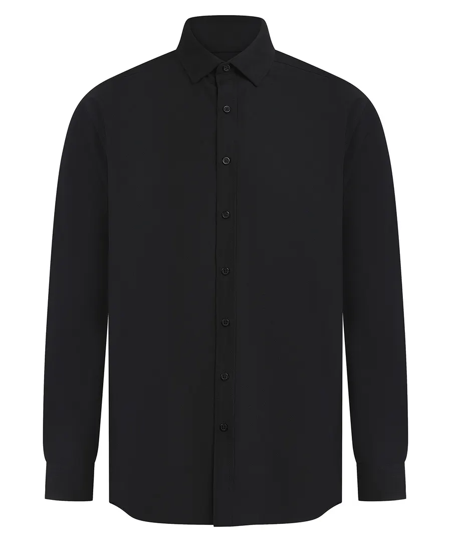 Long sleeve ‘cotton-feel’ Coolplus® shirt – Black