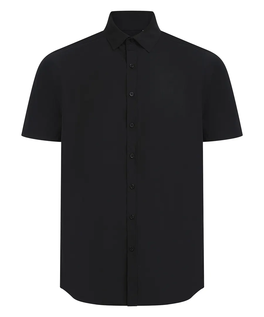 Short sleeve ‘cotton-feel’ Coolplus® shirt – Black